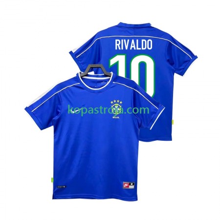 Billiga Fotbollströjor Brasilien RIVALDO 10 Retro Borta tröja 1998 Kortärmad